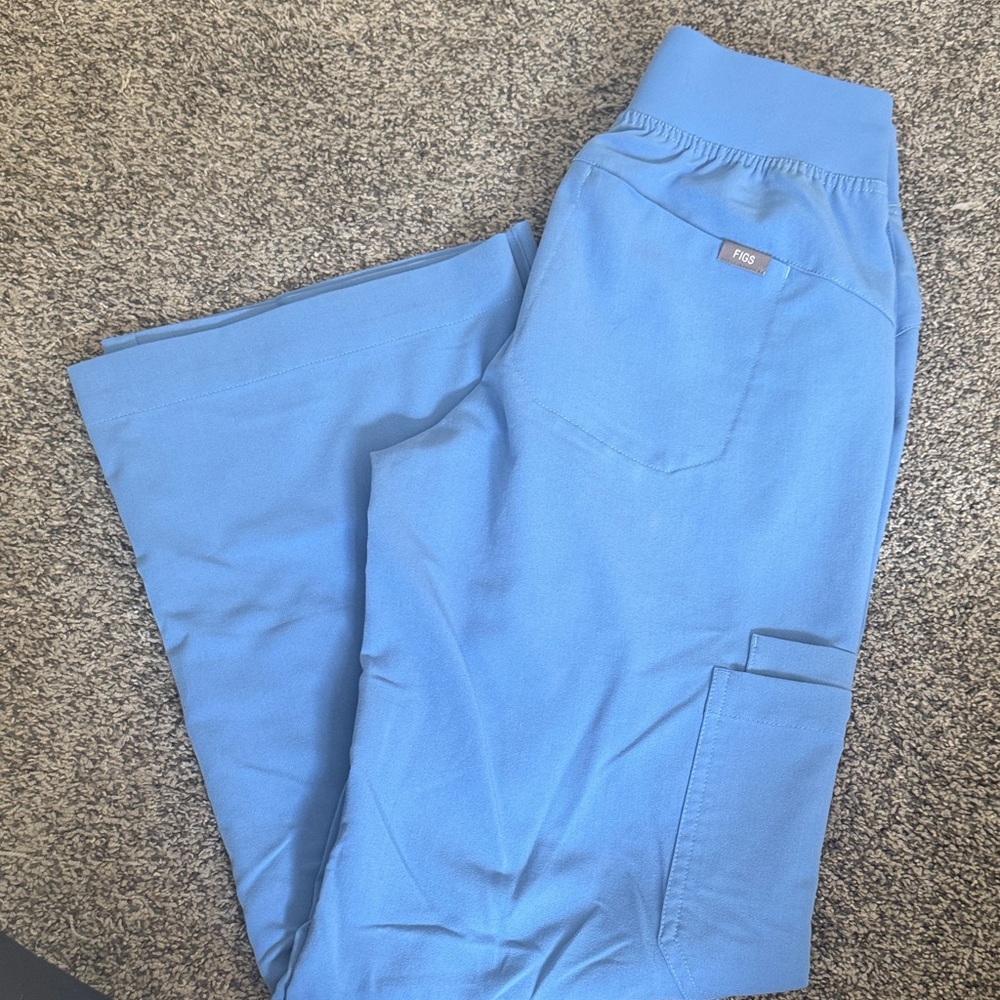 Figs Sky Blue Scrub Pants